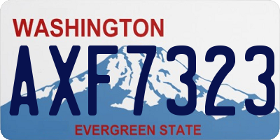 WA license plate AXF7323