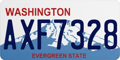 WA license plate AXF7328