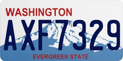 WA license plate AXF7329