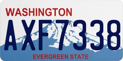 WA license plate AXF7338