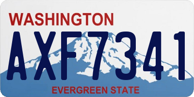 WA license plate AXF7341