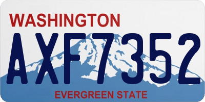 WA license plate AXF7352