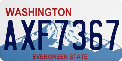 WA license plate AXF7367