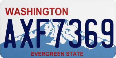 WA license plate AXF7369