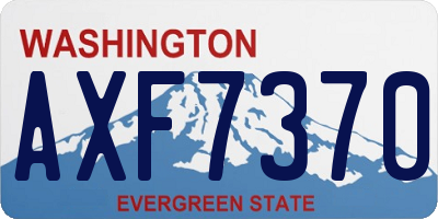 WA license plate AXF7370