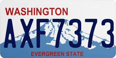 WA license plate AXF7373