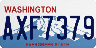 WA license plate AXF7379