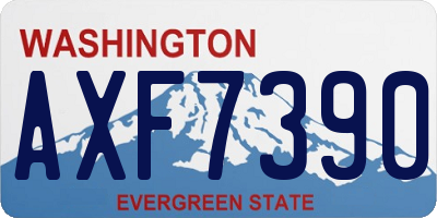 WA license plate AXF7390