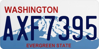WA license plate AXF7395