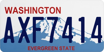 WA license plate AXF7414