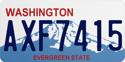 WA license plate AXF7415