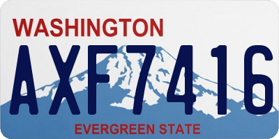 WA license plate AXF7416