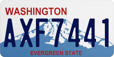 WA license plate AXF7441