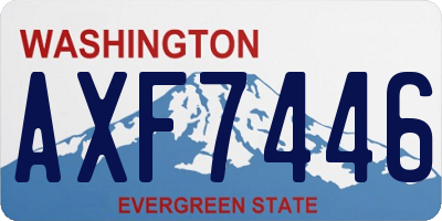 WA license plate AXF7446