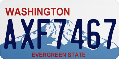 WA license plate AXF7467
