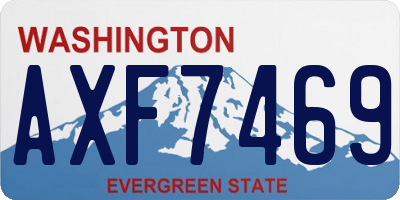 WA license plate AXF7469