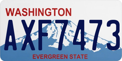 WA license plate AXF7473