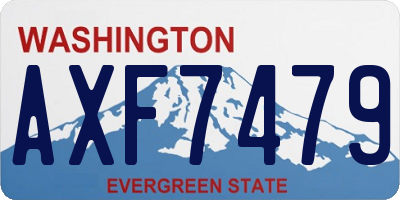 WA license plate AXF7479