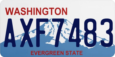 WA license plate AXF7483