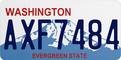 WA license plate AXF7484