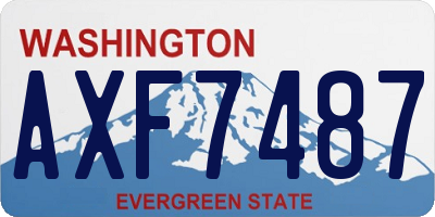 WA license plate AXF7487