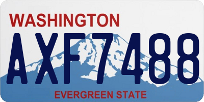 WA license plate AXF7488