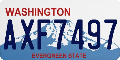 WA license plate AXF7497