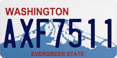 WA license plate AXF7511