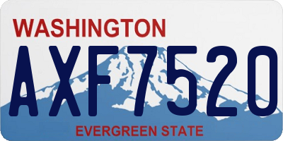 WA license plate AXF7520
