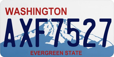 WA license plate AXF7527