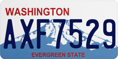 WA license plate AXF7529
