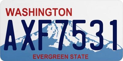 WA license plate AXF7531