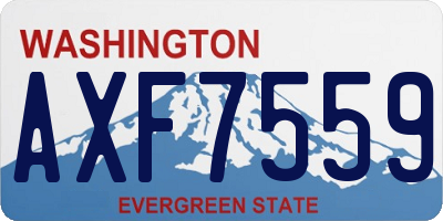 WA license plate AXF7559