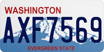 WA license plate AXF7569