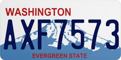 WA license plate AXF7573