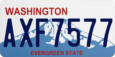 WA license plate AXF7577