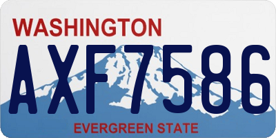 WA license plate AXF7586