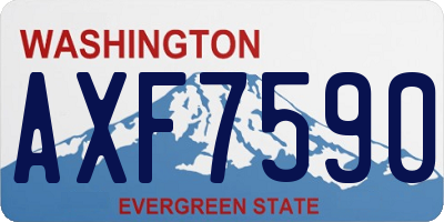 WA license plate AXF7590