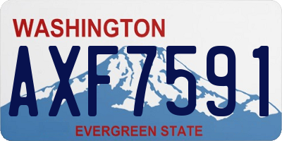 WA license plate AXF7591