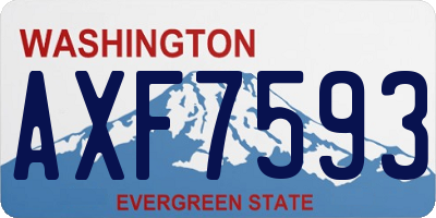 WA license plate AXF7593