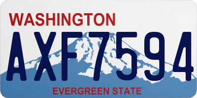 WA license plate AXF7594