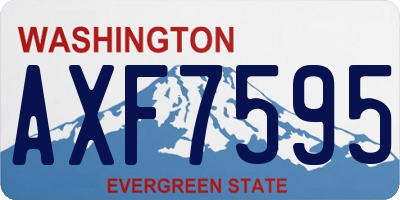 WA license plate AXF7595