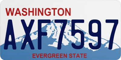 WA license plate AXF7597