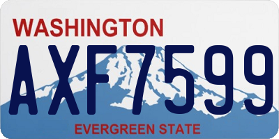 WA license plate AXF7599