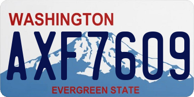 WA license plate AXF7609