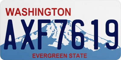 WA license plate AXF7619