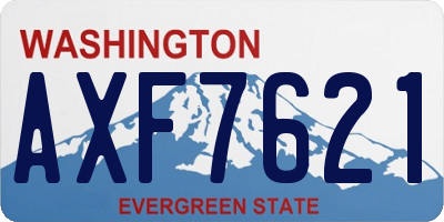 WA license plate AXF7621