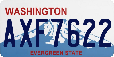 WA license plate AXF7622