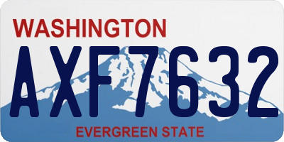 WA license plate AXF7632