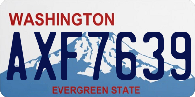WA license plate AXF7639